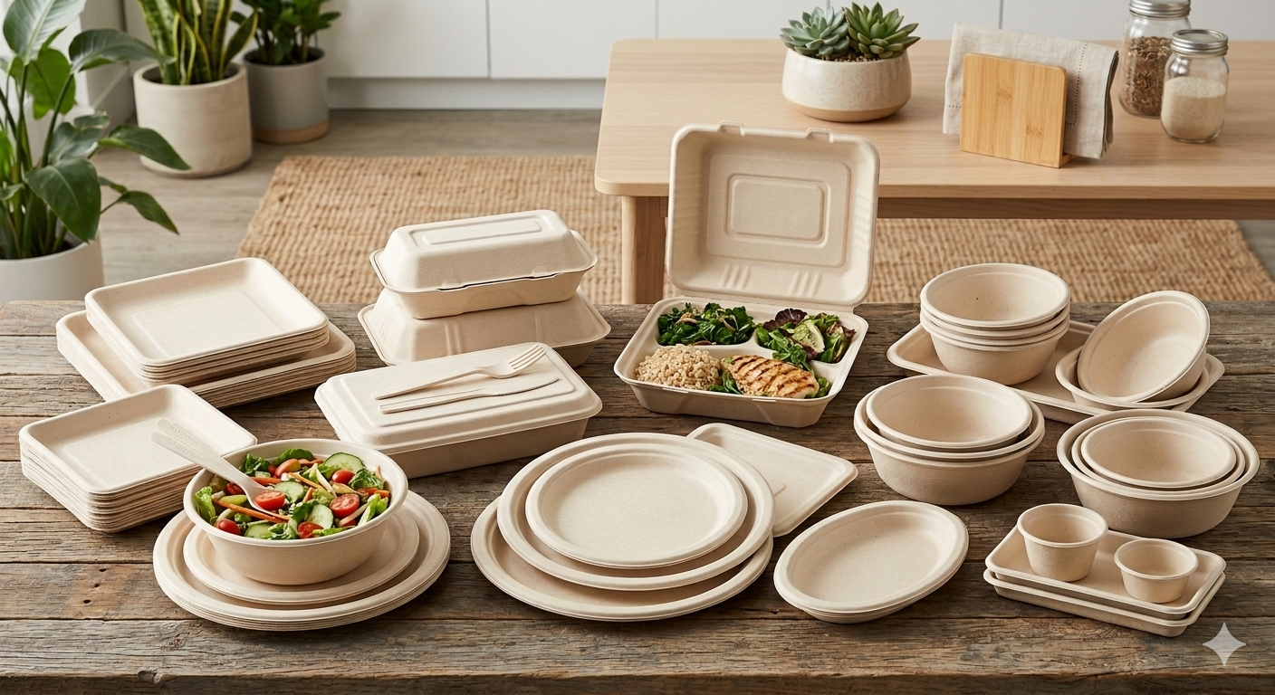 Eco-friendly sugarcane bagasse products